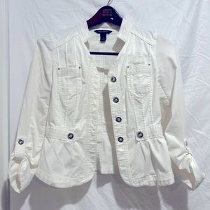 WHBM white jacket